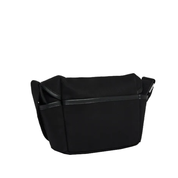 Petit sac bandoulière en toile coton et cuir lisse Solveig Le Tanneur