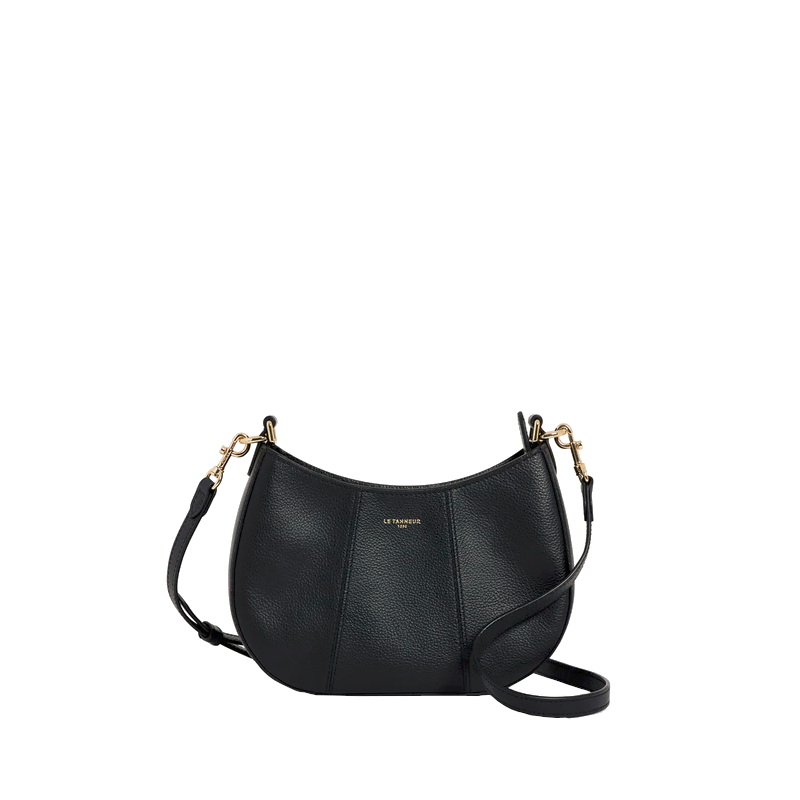 Petit sac demi-lune en cuir grainé Juliette Le Tanneur