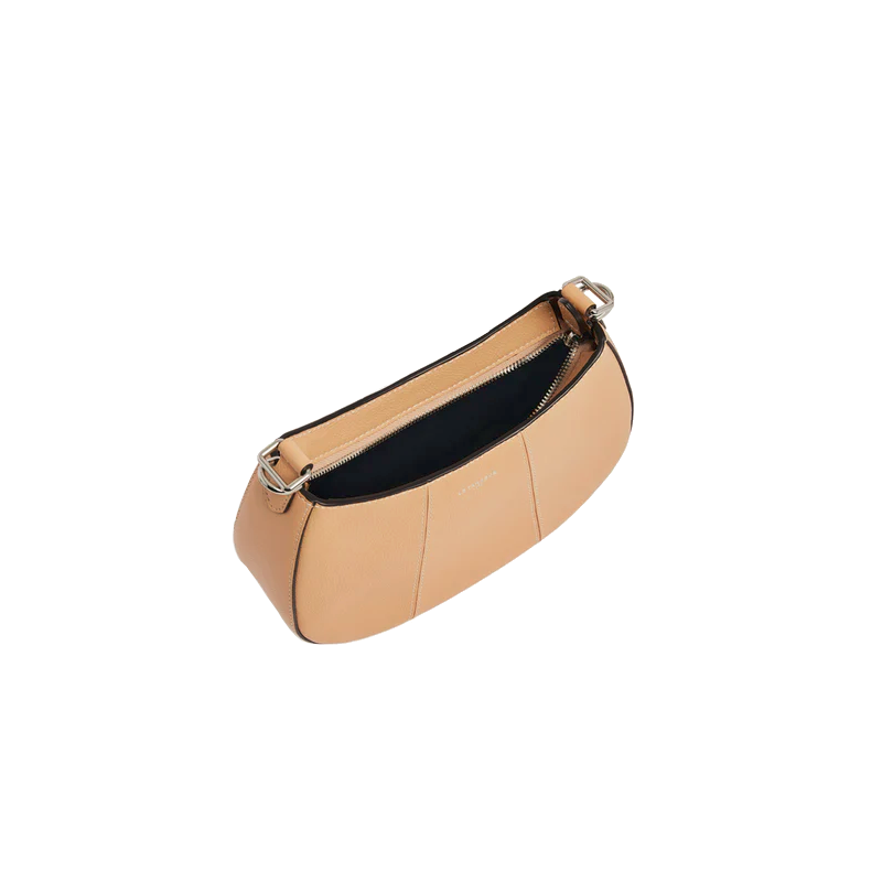 Petit sac demi-lune en cuir grainé Juliette Le Tanneur