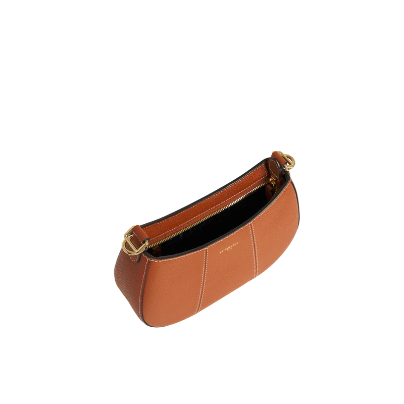 Petit sac demi-lune en cuir grainé Juliette Le Tanneur