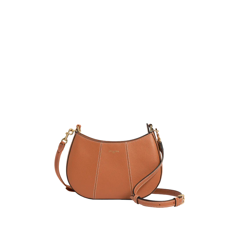 Petit sac demi-lune en cuir grainé Juliette Le Tanneur
