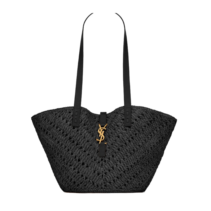 Petit sac fourre-tout Panier Saint Laurent en Raffia