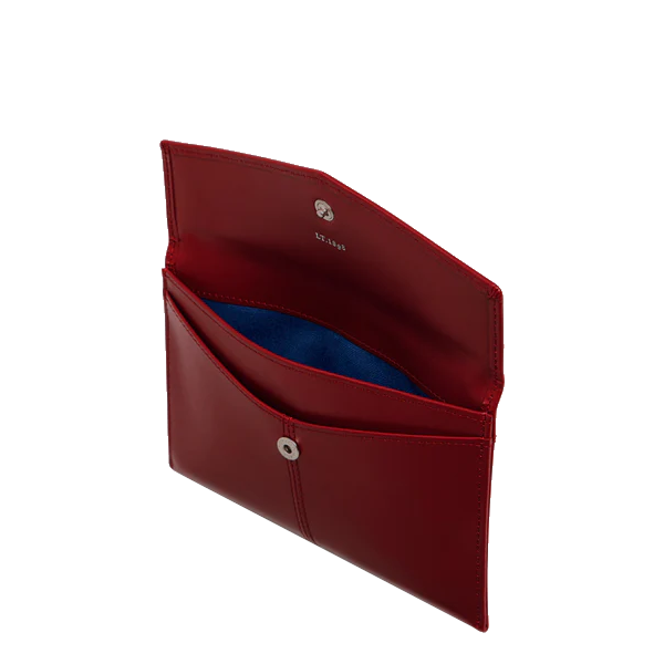Pochette enveloppe MM en cuir lisse Charlotte Le Tanneur