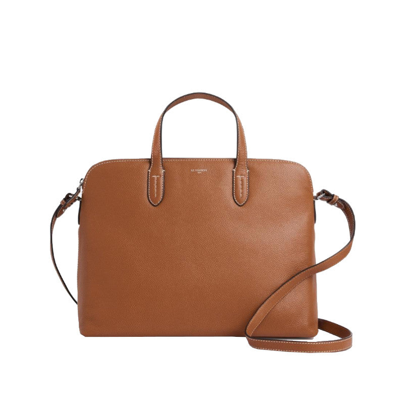 Porte documents 1 soufflet 15" en cuir grainé Sophie Le Tanneur