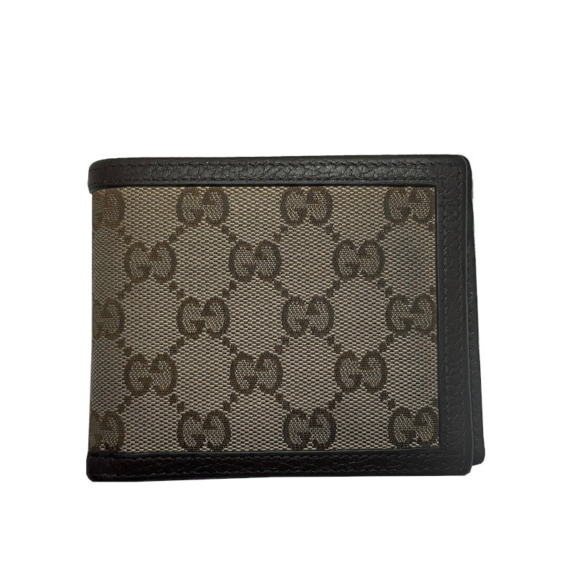 Portefeuille Gucci Toile GG Marron Cuir Noir