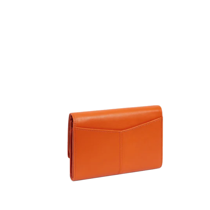 Portefeuille moyen modèle en cuir lisse Charlotte Le Tanneur