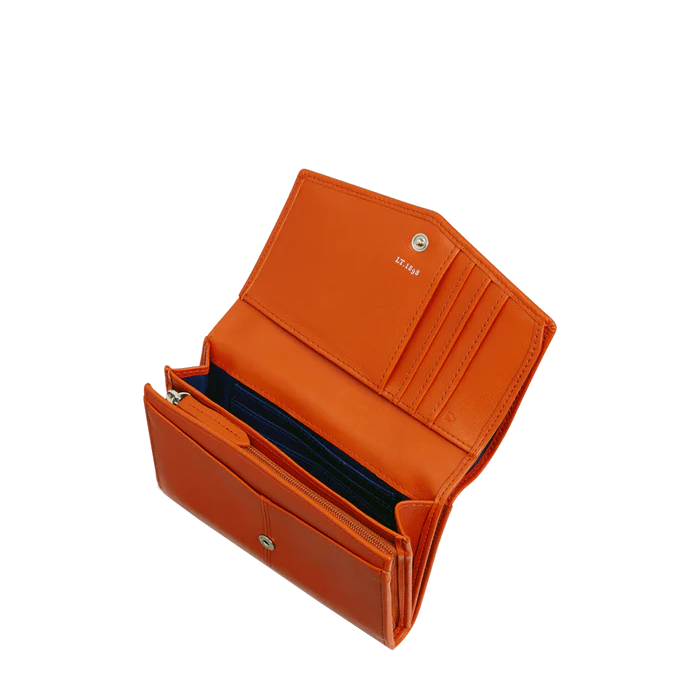 Portefeuille moyen modèle en cuir lisse Charlotte Le Tanneur