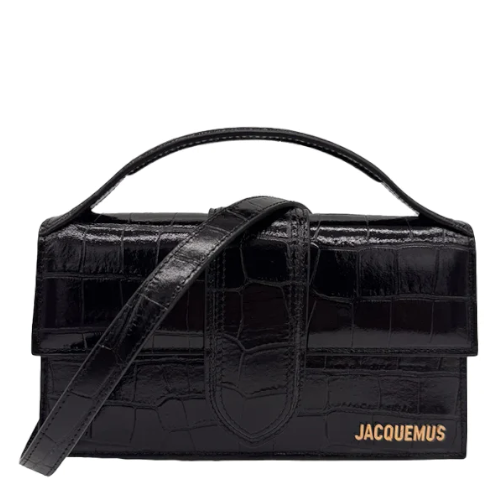 Sac à main avec bandoulière réglable le grand Bambino croco – Jacquemus