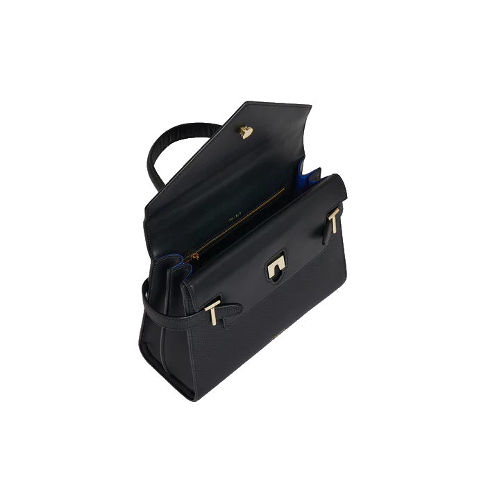 Sac à main double rabat moyen modèle en cuir signature T Juliette MM Le Tanneur