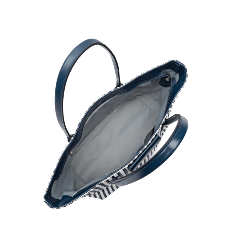 Sac cabas épaule KBA Marinière Osier  – Lancaster