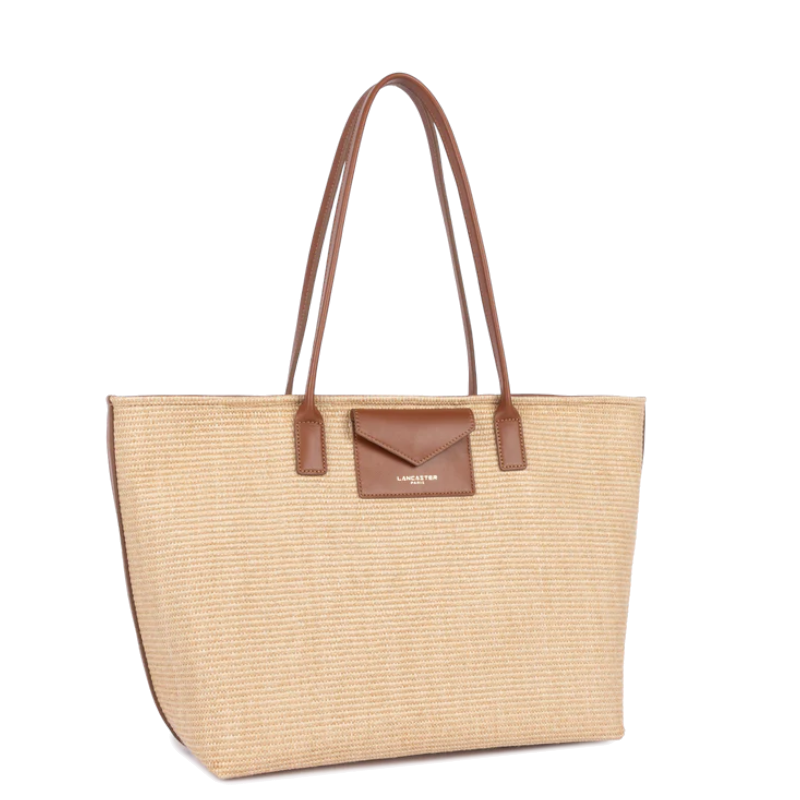 Sac cabas épaule KBA Marinière Osier  – Lancaster