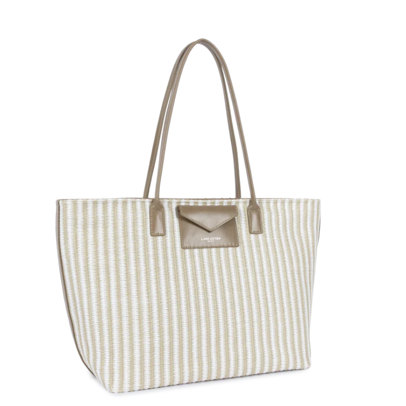 Sac cabas épaule KBA Marinière Osier  – Lancaster