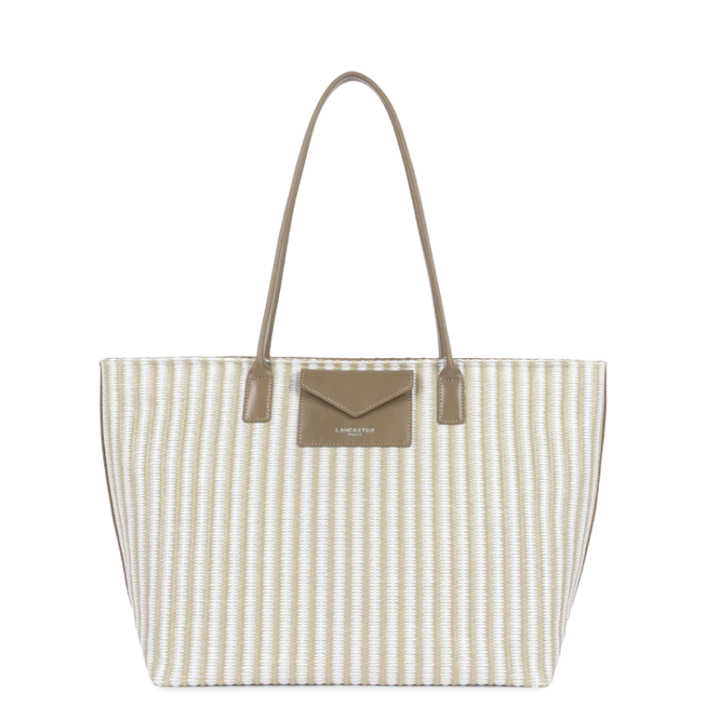 Sac cabas épaule KBA Marinière Osier  – Lancaster