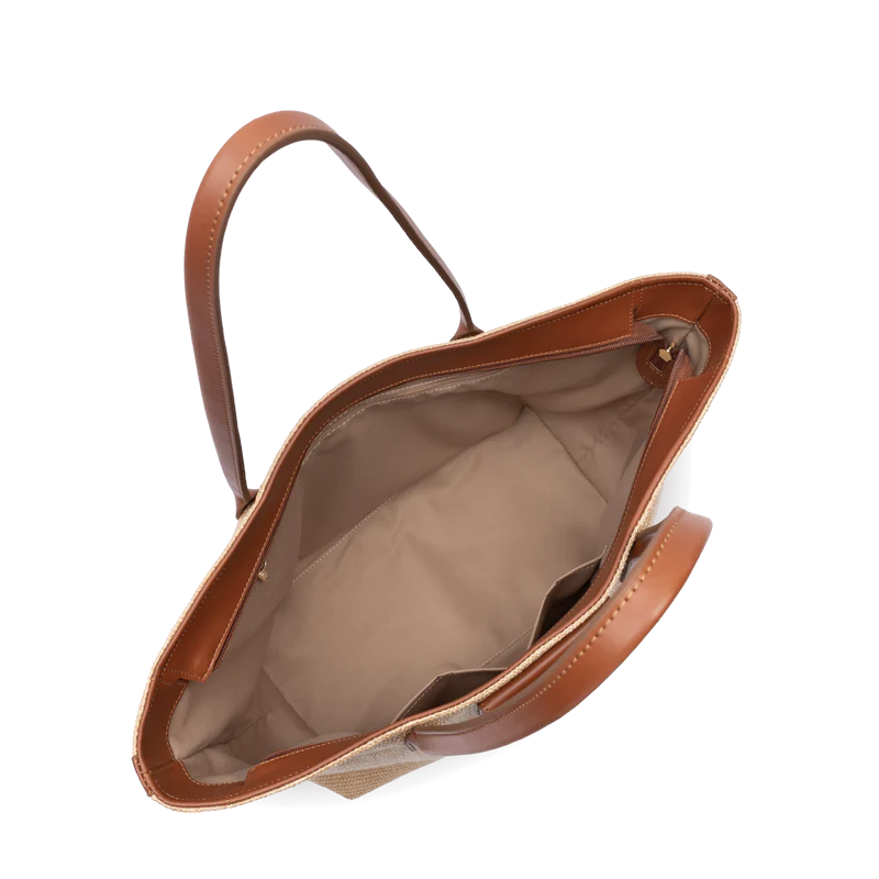 Sac cabas épaule KBA Marinière Osier  – Lancaster