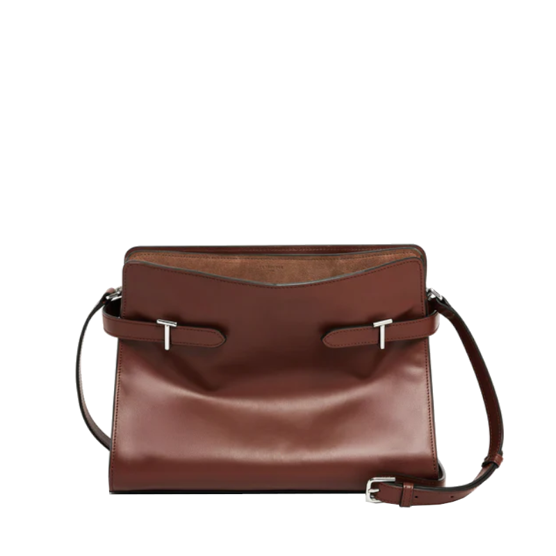 Sac porté épaule grand modèle en cuir lisse et nubuck Le Tanneur