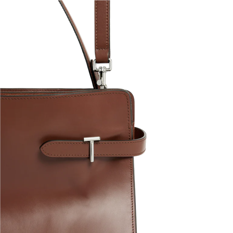 Sac porté épaule grand modèle en cuir lisse et nubuck Le Tanneur