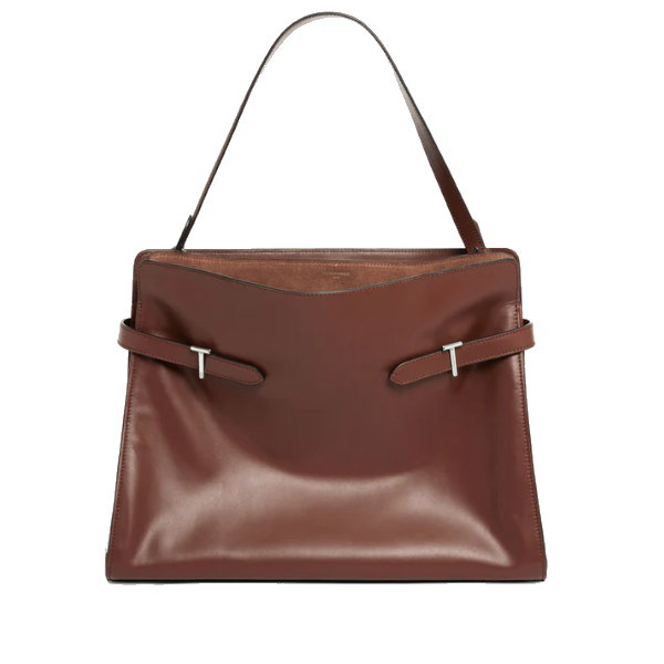 Sac porté épaule modèle maxi en cuir lisse et nubuck Le Tanneur