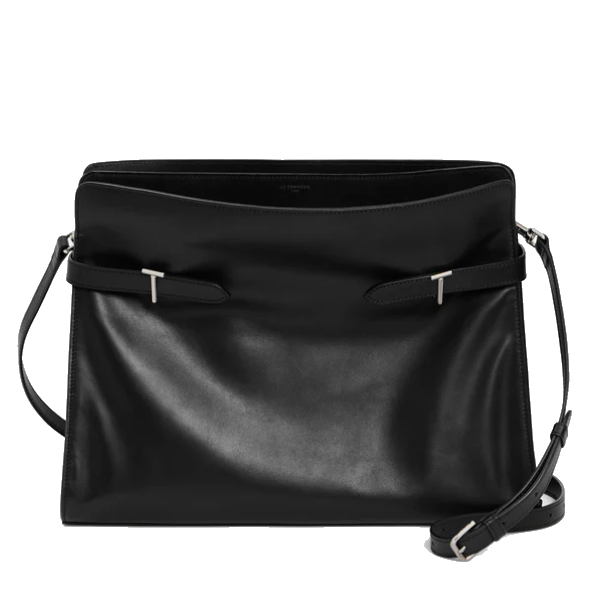 Sac porté épaule modèle maxi en cuir lisse et nubuck Le Tanneur