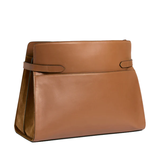 Sac porté épaule modèle maxi en cuir lisse et nubuck Le Tanneur