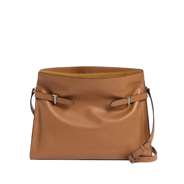 Sac porté épaule modèle maxi en cuir lisse et nubuck Le Tanneur