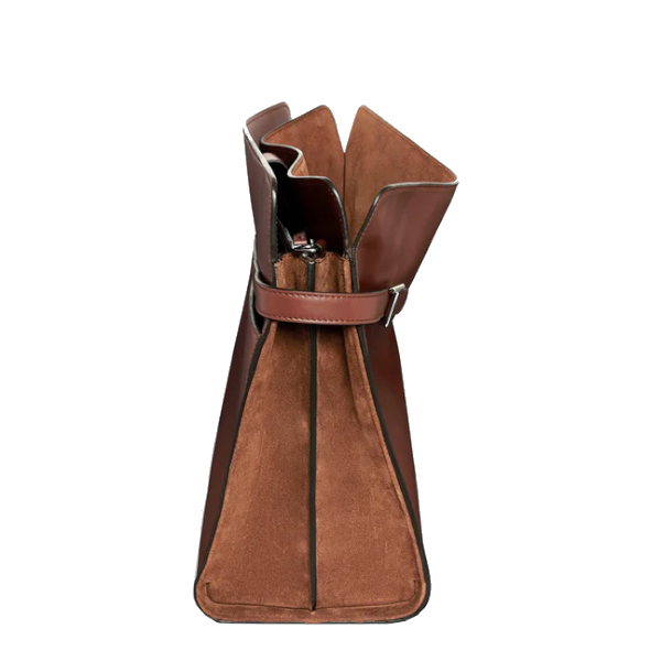 Sac porté épaule modèle maxi en cuir lisse et nubuck Le Tanneur