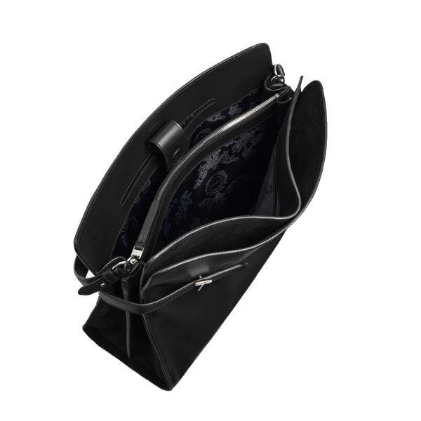 Sac porté épaule modèle maxi en cuir lisse et nubuck Le Tanneur