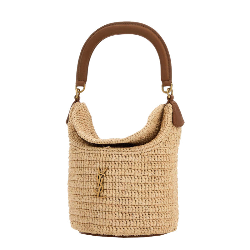 Sac seau Gaby en raphia Saint Laurent