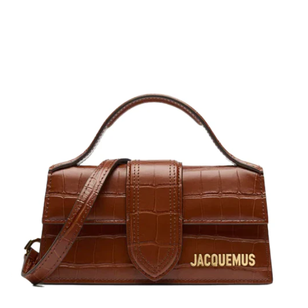 Handbag with adjustable strap the large Bambino Brown croco – Jacquemus 