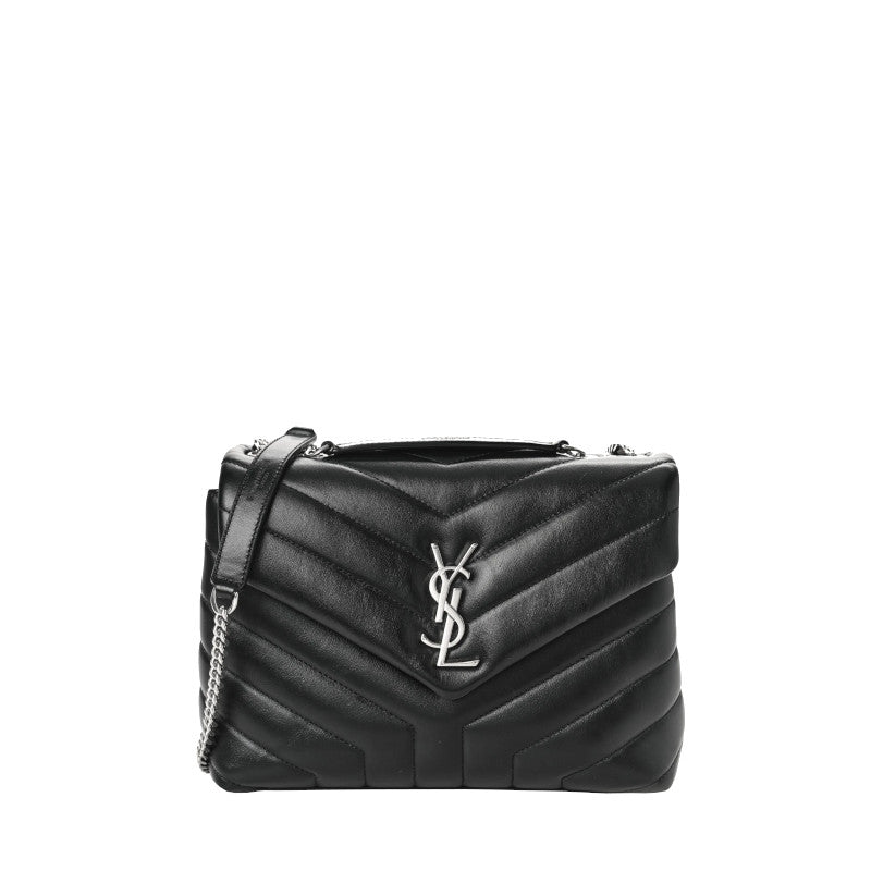 Sac Loulou small Noir/argent Saint Laurent