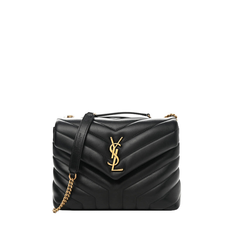 Sac Loulou small Noir/Dorée Saint Laurent